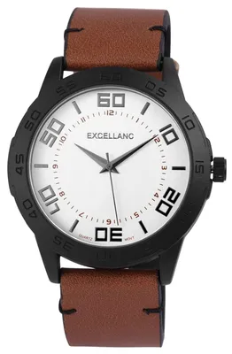 Produktbild von Excellanc Herrenuhr mit Kunstlederionsarmband
