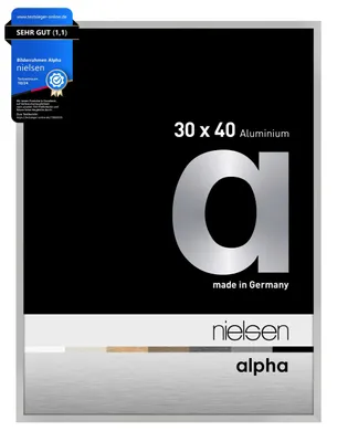 Produktbild von nielsen Aluminium Bilderrahmen Alpha, 30x40 cm, Silber Matt