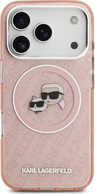 Produktbild von Karl Lagerfeld Iml Glitter Karl & Choupette Heads Logo Magsafe Iphone 17 Pro Max Handyhülle One Size