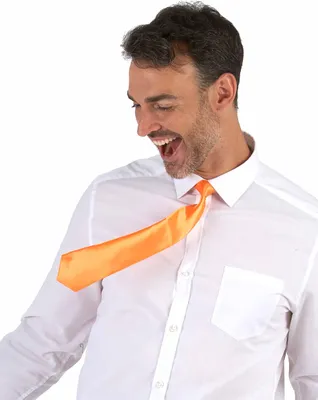 Produktbild von Krawatte für Erwachsene neonorange - Einheitsgröße