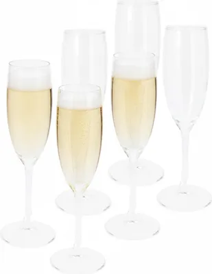 Produktbild von Excellent Houseware Champagnerflotenglas - 6x Stuck - 190 ml - Prosecco-Glas