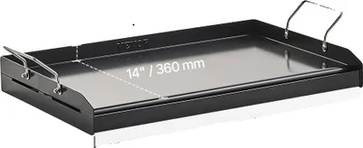 Image de Plaque de cuisson, acier inoxydable, poignées amovibles, 25 x 16 pouces
