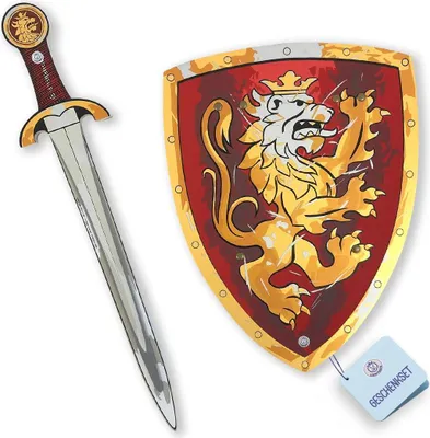 Produktbild von Edler Ritter Kostüm Kinder Blau - Schwert & Schild - Faschingskostüme Kinder