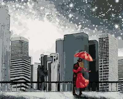 Produktbild von Zuty - Malen nach Zahlen - MANN UND FRAU IN NEW YORK, 40x50 cm, mit Keilrahmen (bereits gespannt)