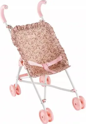 Obrázek produktu pro Asi kočárek pro panenky do 40 cm, béžovo-růžový