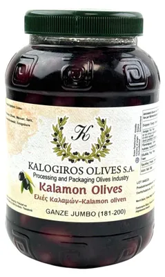 Produktbild von Kalogiros Kalamata Oliven 10x 1kg mit Stein in Salzlake aus Griechenland