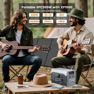 Obrázek produktu pro Přenosná elektrárna – generátor – záložní zdroj energie – solární energie – baterie pro kempování – kapacita 1024 Wh