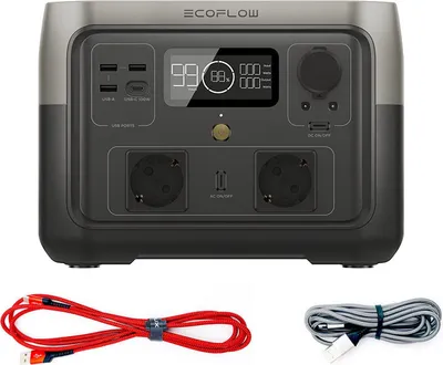 Produktbild von EcoFlow River 2 Max Powerstation inkl. USB-Schnellladekabel für Smartphones