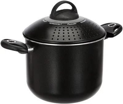 Kochtopf PastaSì 5 L, 20 cm, schwarz, antihaftbeschichtet, Induktion