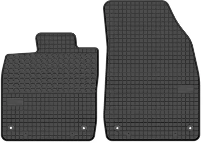 Produktbild von Gummi-Fußmatten Vorne für Skoda/VW/Audi EnyaQ / ID4 / Q4 E-tron 2020- (SUV/Crossover) – 2-tlg, Schwarz, passgenau