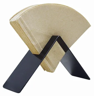 Kaffeefilterhalter Größe 4, Edelstahl Schwarz, Standmodell