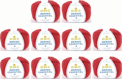 Image de 10 pelotes de DMC Merino Essentiel-4 – fil Aran haut de gamme composé à 50 % de Laine et à 50 % d'acrylique, 8149 (couleur 871)