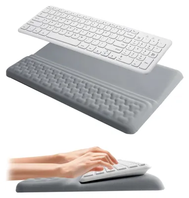 Produktbild von Tastaturständer mit Handballenauflage und ergonomischer Handgelenkstütze aus Memory-Schaum, für komfortables Tippen im Büro oder beim Gaming