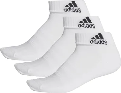 Obrázok produktu pre Adidas 3 páry štvrťročných športových ponožiek / ponožiek s froté stielkou - bavlna White3739