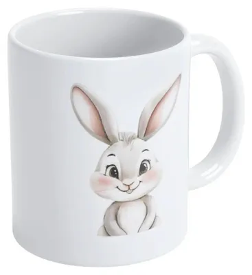 Image de Tasse Hase, 350 ml, en céramique. Convient au micro-ondes et au lave-vaisselle