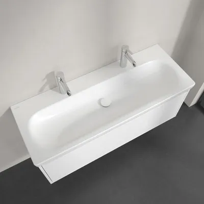 Imagen del producto de Villeroy & Boch, mueble de lavabo doble Skyla, 120 x 46 cm, sin desbordamiento
