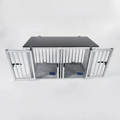 Image de Cage de transport pliable en aluminium pour chiens (modèle Twinbox M)