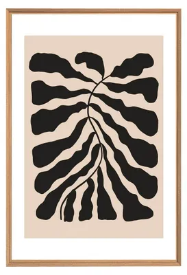 Image de Tableau mural encadré art naïf 65x97 cm, Tableau mural moderne pour décoration intérieure