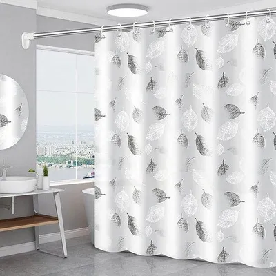 Produktbild von Wasserabtrennungsgitter, wasserdicht, Badezimmergitter mit 12 Duschkammergitterringen, waschbarer Duschkammergitter, 200 x 200 cm