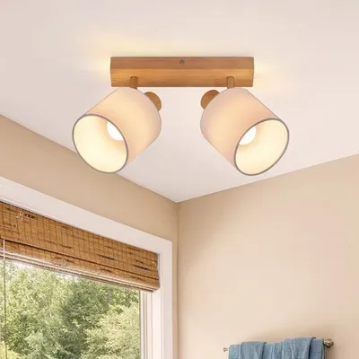Zdjęcie produktu dla ZMH lampa sufitowa 2 płomienie lampa sufitowa czarna - reflektor sufitowy vintage reflektor ścienny LED obrotowy 350° E14 (bez żarówki)