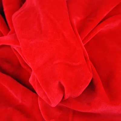Produktbild von Baumwollvelours Bekleidungsstoff - rot