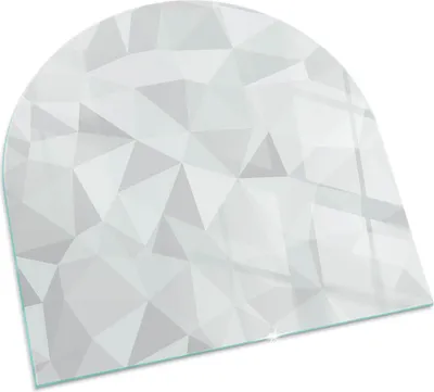 Produktbild von Abstraktes geometrisches Muster – Glasbodenplatte für – Kaminofen – Kaminplatte Glas – Schutzglas – Funkenschutzplatte –Glasbodenplatte Feuerfeste – Hitzeschutzplatte – Bodenschutz aus Glas – 100x100 cm