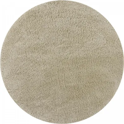 Productafbeelding van 133x133 (diameter) - Rond vloerkleed, Shaggy Teddy, natuurlijke kleur
