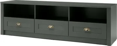 Produktbild von Landhaus TV Lowboard ATHEN-61 in edlem englisch-grün, mit 3 Schubkästen, B/H/T: 158/47/43 cm