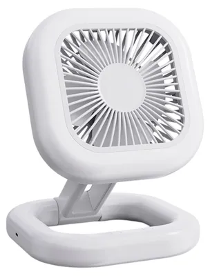 Produktbild von Campingventilator mit LED-Laterne, wiederaufladbarer Akku-Ventilator, tragbarer Zeltventilator, USB-Tischventilator mit Licht für Stromausfälle und Hurrikannotfälle