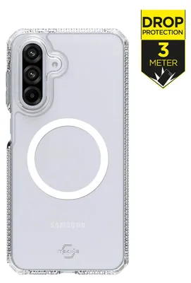Image de ITSKINS Level 2 HybridMagClear R - Coque transparente pour Samsung Galaxy A26, compatible MagSafe, coque rigide, résistante aux chocs - Transparent
