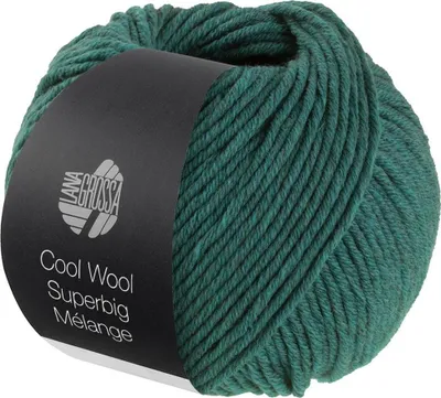 Produktbild von Lana Grossa - Cool Wool Superbig Melange 0210 dunkelgrün meliert