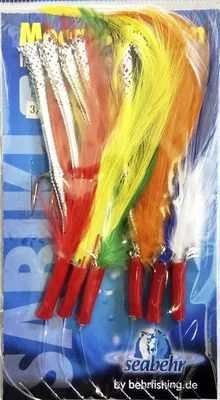 Produktbild von Behr Makrelensystem Makrelenvorfach 5 Haken Gr. 3/0