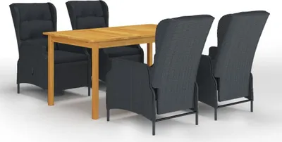 Produktbild von 5-tlg. Garten-Essgruppe Dunkelgrau