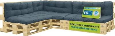 Produktbild von Pillows24 - Polštáře na palety odolné proti vodě a UV záření - SADA 8 | polštáře na europalety 120x80 - paletový nábytek - venkovní/venkovní, tyrkysová