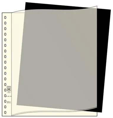 Produktbild von Lindner 802012 Beschriftungsblätter, Format 296 x 242 mm, schwarz, 100er-Pack