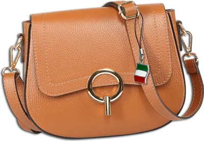 Immagine prodotto di Borsa da donna Florence, a tracolla, in pelle marrone chiaro, dimensioni 8x23x20 cm, OTF843N3