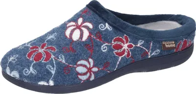 Produktbild von Manitu Damen Hausschuhe Pantoffeln Warmfutter 320035, Größe:40 EU, Farbe:Blau