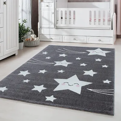 Produktbild von Carpetsale24 Kinderzimmer Teppich, Kinderteppich, Jungen Teppich Trendmuster Rechteckig und Rund Weich, Grösse: 160 cm Rund