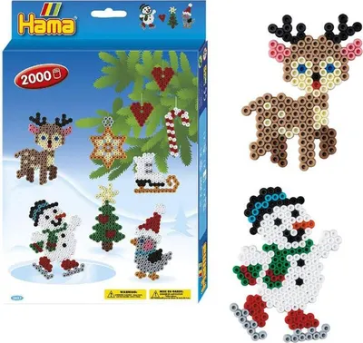 Obrázok produktu pre Hama 3437 Hama nažehľovacie korálky midi "Vianoce", darčekové balenie