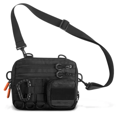 Immagine prodotto di Fitdom Unisex, valigia da viaggio per adulti, borsa a tracolla, nera