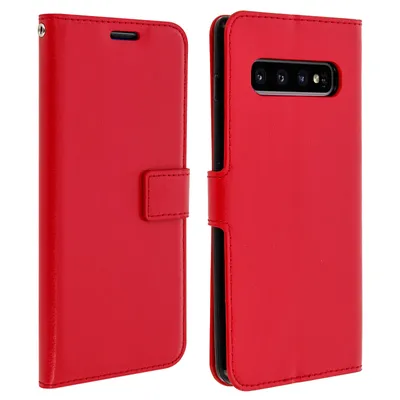 Produktbild von Avizar, Klappetui mit Standfunktion für Samsung Galaxy S10 Plus, Rot