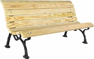 Produktbild von Casa Padrino Parkbank - Stadtbank Naturfarben / Schwarz 180 cm - Garten Möbel