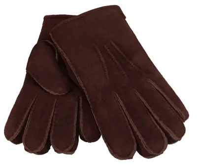 Produktbild von Harrys-Collection Uni Lammfell Handschuhe handgenäht, Braun, M