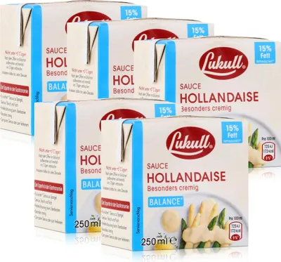 Produktbild von Lukull Sauce Hollandaise balance 250ml Für Spargel, Gemüse & Fleisch (5er Pack)