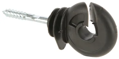 Produktbild von AKO Ringisolator 260 Stück im Eimer, schwarz, mit Einschrauber, mit Stütze