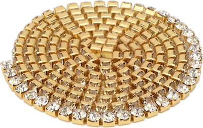 Zdjęcie produktu dla DIY żywiczny diamentowy kryształowy naszyjnik z kryształu górskiego dekoracyjna wstążka do szycia dekoracji rzemieślniczych (#08)
