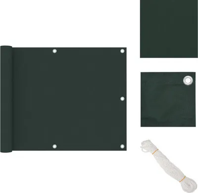 Produktbild von vidaXL Balkon-Sichtschutz Dunkelgrün 75x500 cm Oxford-Gewebe -  Sonnenschirme & Sonnenschutze