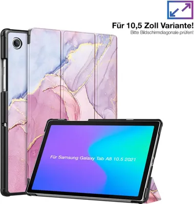 Produktbild von Schutzhülle für Samsung Galaxy Tab A8 10.5 2021 Cover Case Schutz Tablet Farbe: Glitzernder Marmor