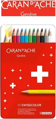 Zdjęcie produktu dla CARAN D'ACHE 1284712 CARAN D'ACHE Buntstifte Swisscolor, 12er Metalletui