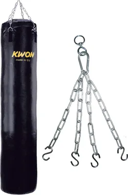Obrázok produktu pre Pieskový vak 180 cm so oceľovou reťazou, model 4080336, čierny boxovací vak